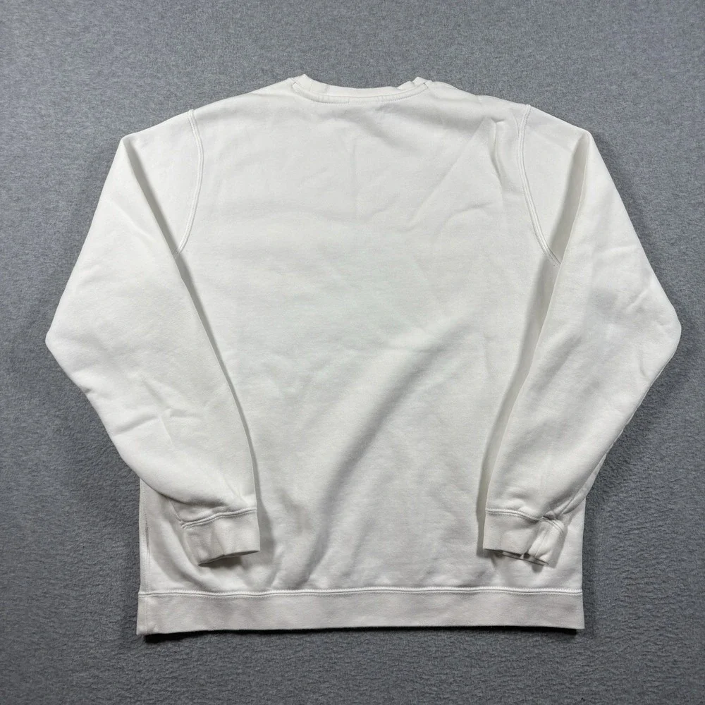 Nike OL Reign NWSL Seattle Soccer Crewneck Sweatshirt White Mens L Center Swoosh